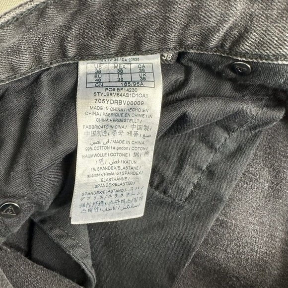 Vintage Guess Jeans Slim Straight Men's Size 38x31 Faded Black Distressed - Picture 9 of 11